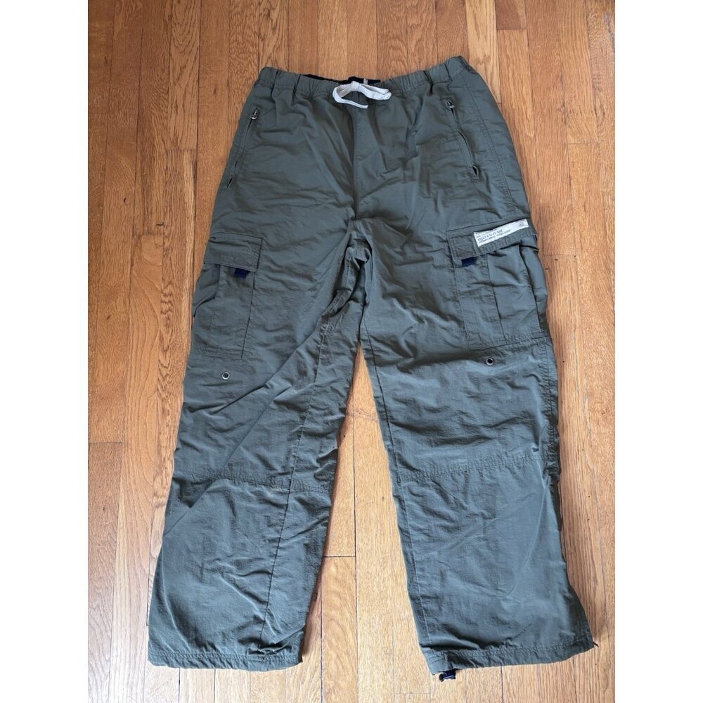Vintage Abercrombie & Fitch Mens Size M Nylon Cargo Pants Fleece Lined